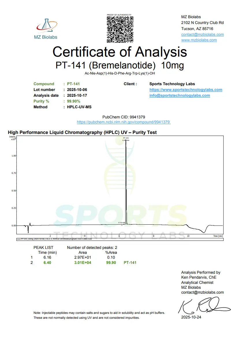 PT-141 (Bremelanotide) 10 mg - Image 2